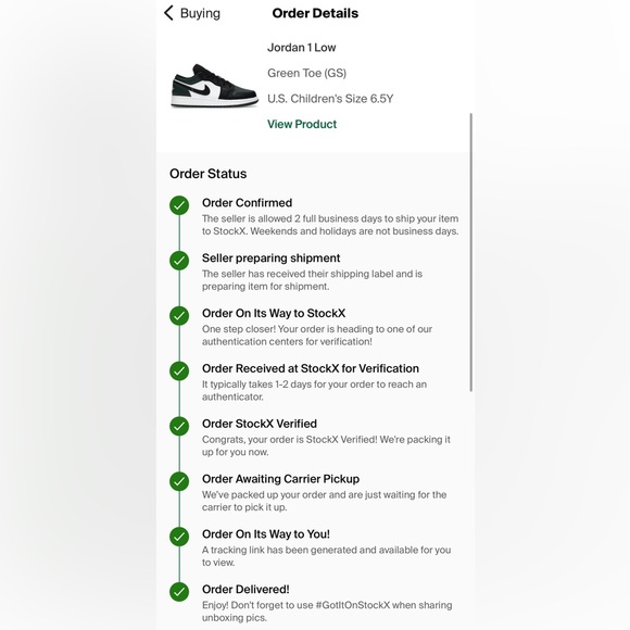 Jordan 1 Low Green Toe - Picture 4 of 4